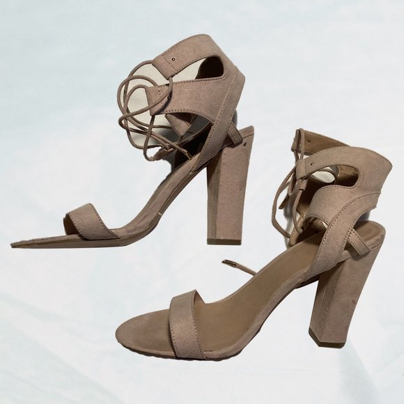 Mix No. 6 Beige Strappy Heels Raffaelli - Picture 3 of 9